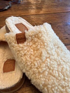 Billabong Cream Sherpa Slide Slippers